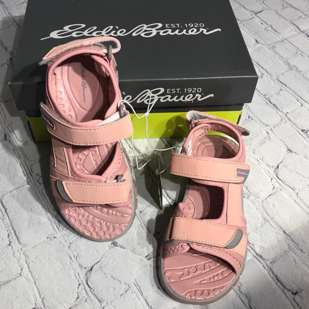 NIB! KIDS Eddie Bauer Gracey Sandal Pink & Gray - Picture 1 of 11